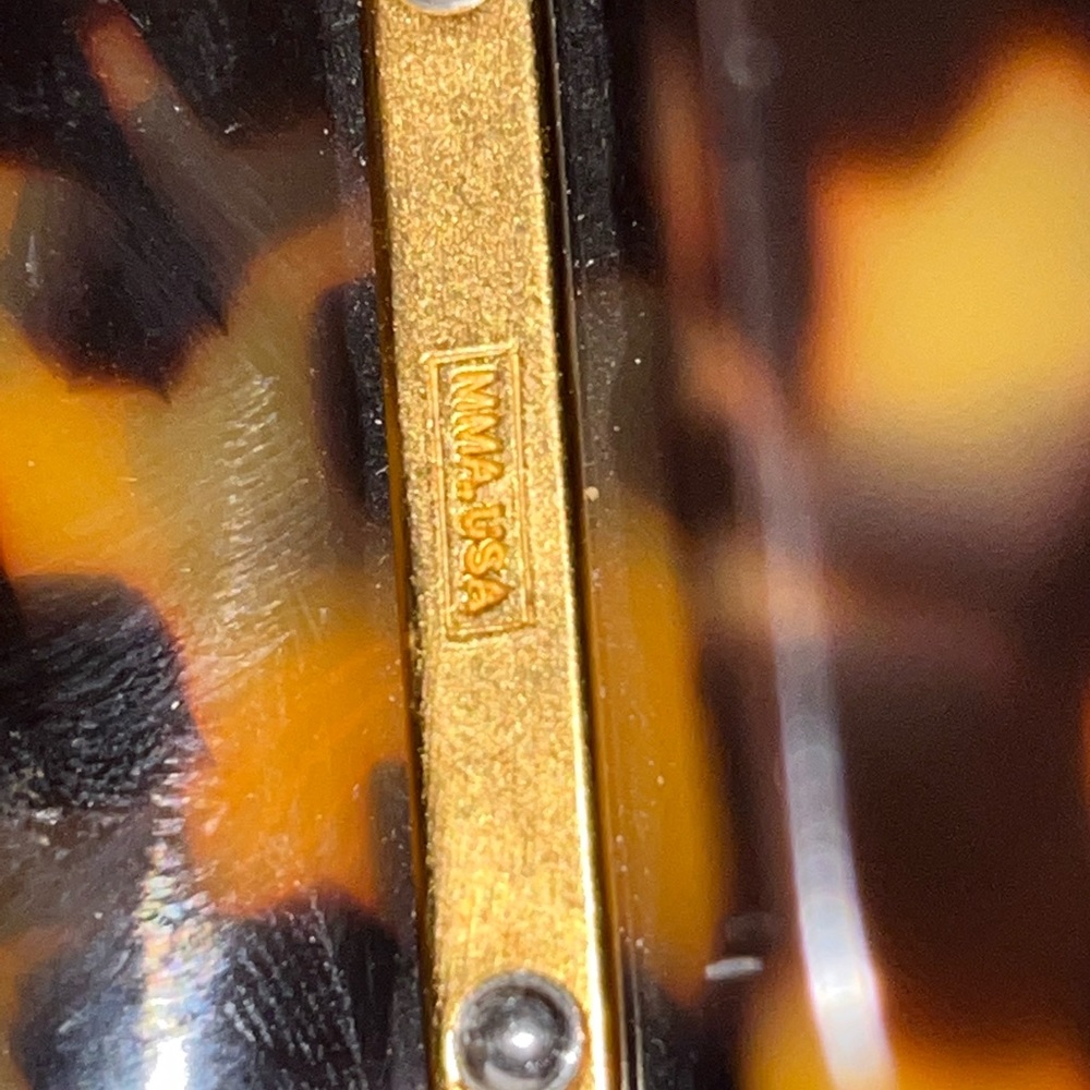 Tortoise Shell Resin Cuff With Gold - image 3